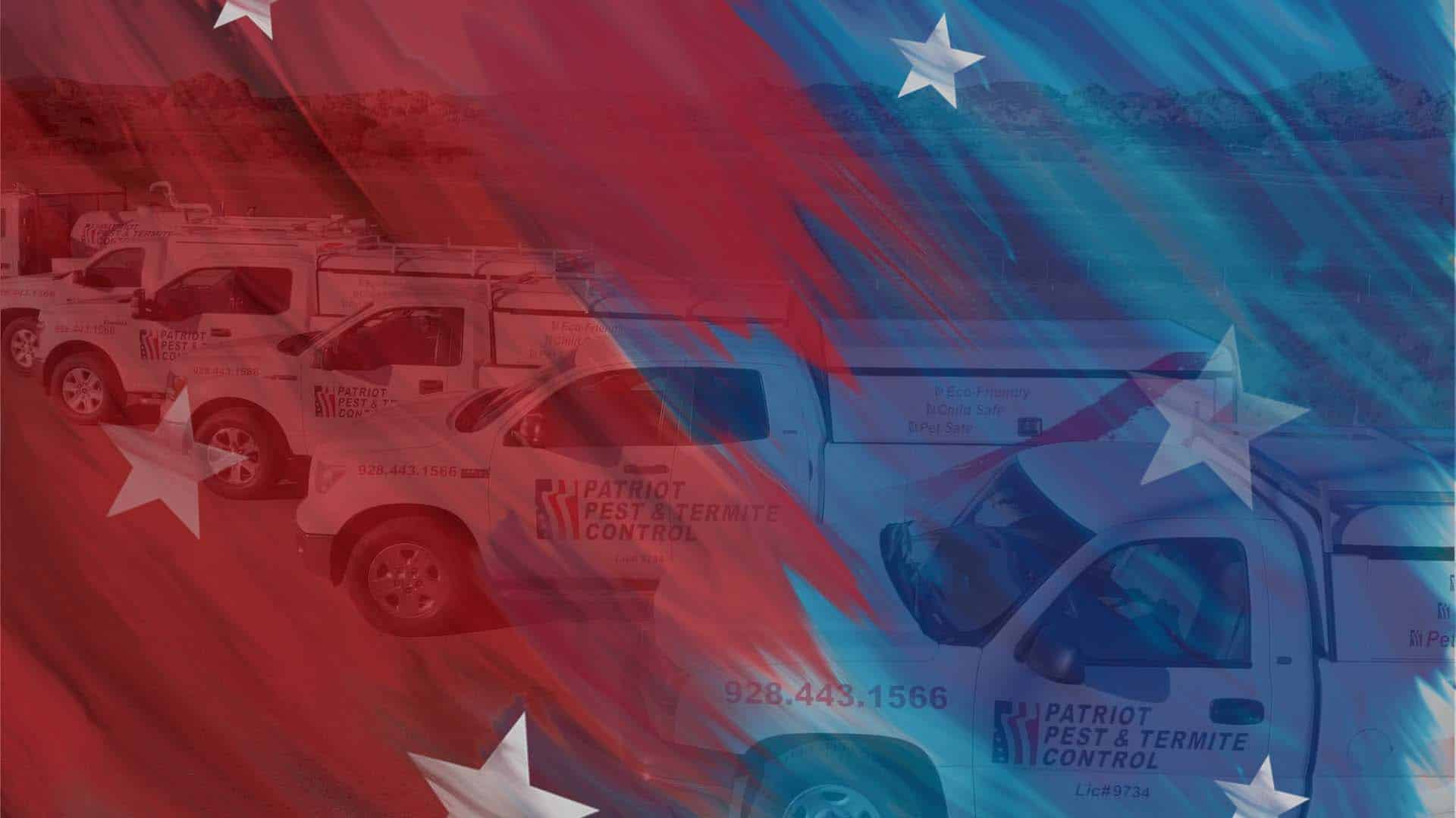 Patriot Pest & Termite Control trucks in Arizona