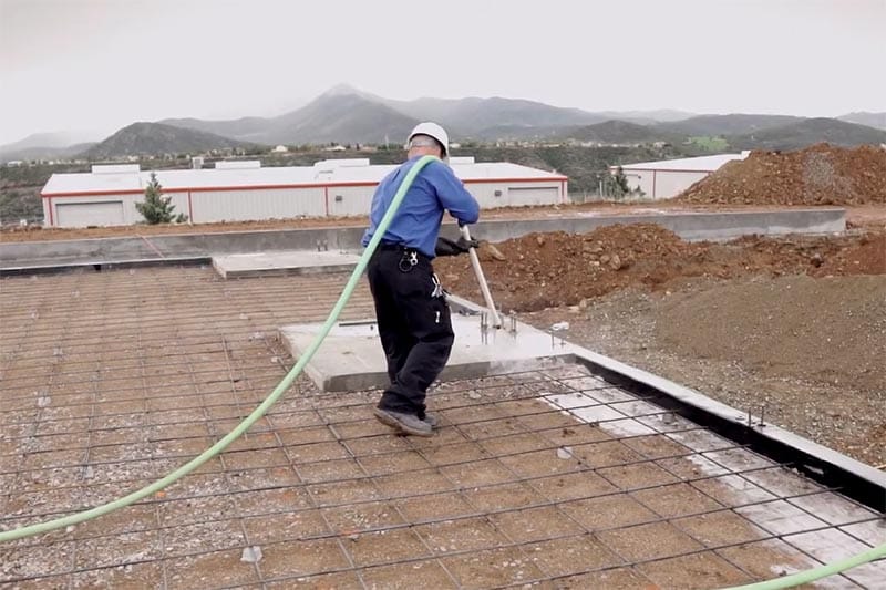 commercial building being sprayed for pest control